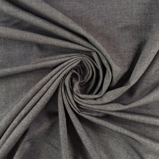 Lightweight Cotton Chambray - Black