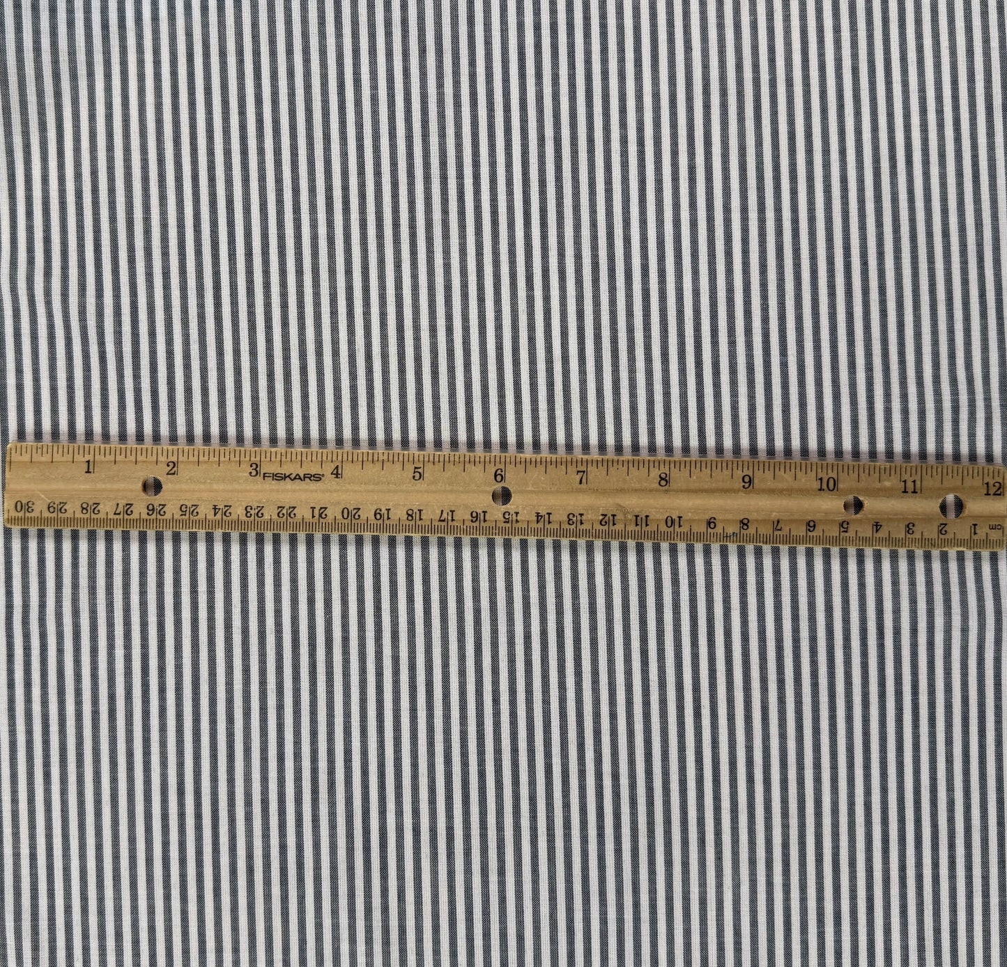 Yarn Dyed Striped Cotton Lawn - Charcoal