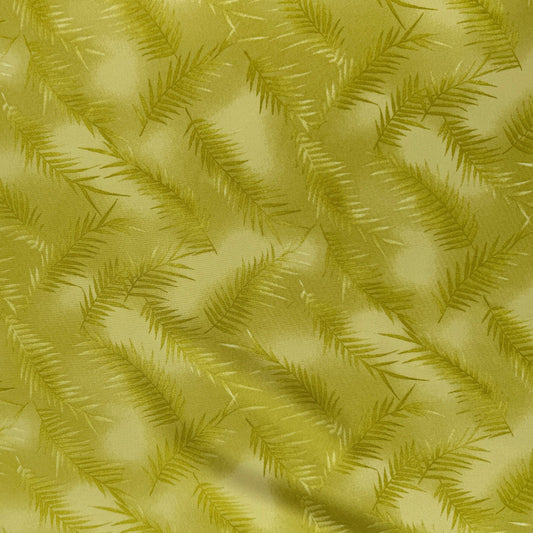 Polyester Woven - Yellow/Green Leaves - Film Studio Deadstock