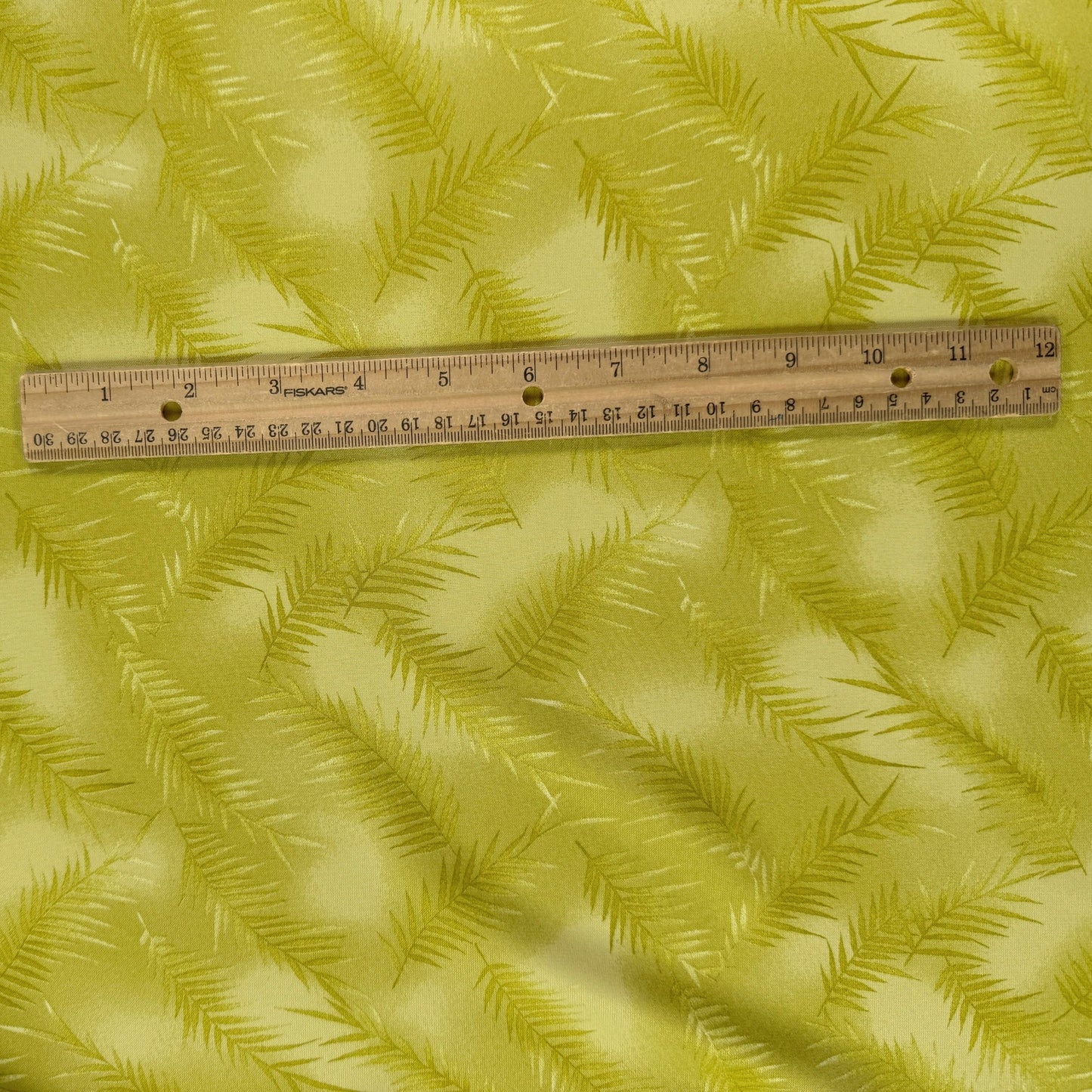 Polyester Woven - Yellow/Green Leaves - Film Studio Deadstock