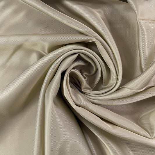 Acetate Bemberg Cupro Twill Lining  - Champagne  - Film Studio Deadstock