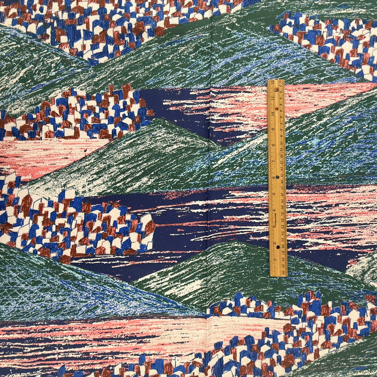 Keshiki - Lake & City - 2A - Cotton Viyella Twill Fabric