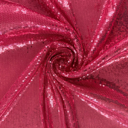 Sequins on Mesh Knit - Hot Pink - Deadstock