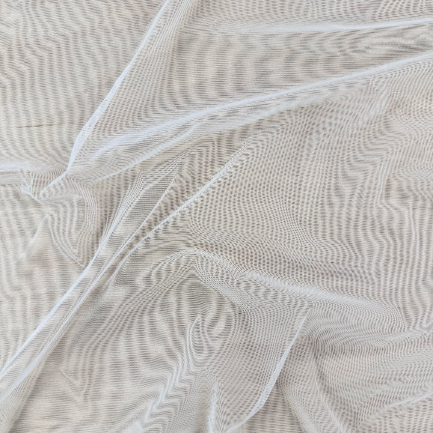 Stretch Tulle - White - Deadstock