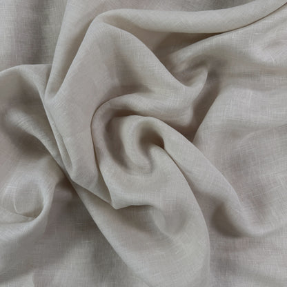 Sandwashed 100% Linen - Pale Ecru