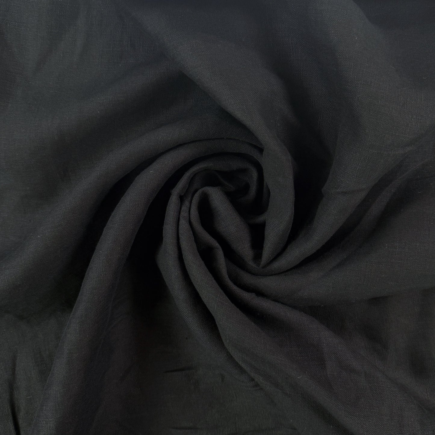 Sandwashed 100% Linen - Black