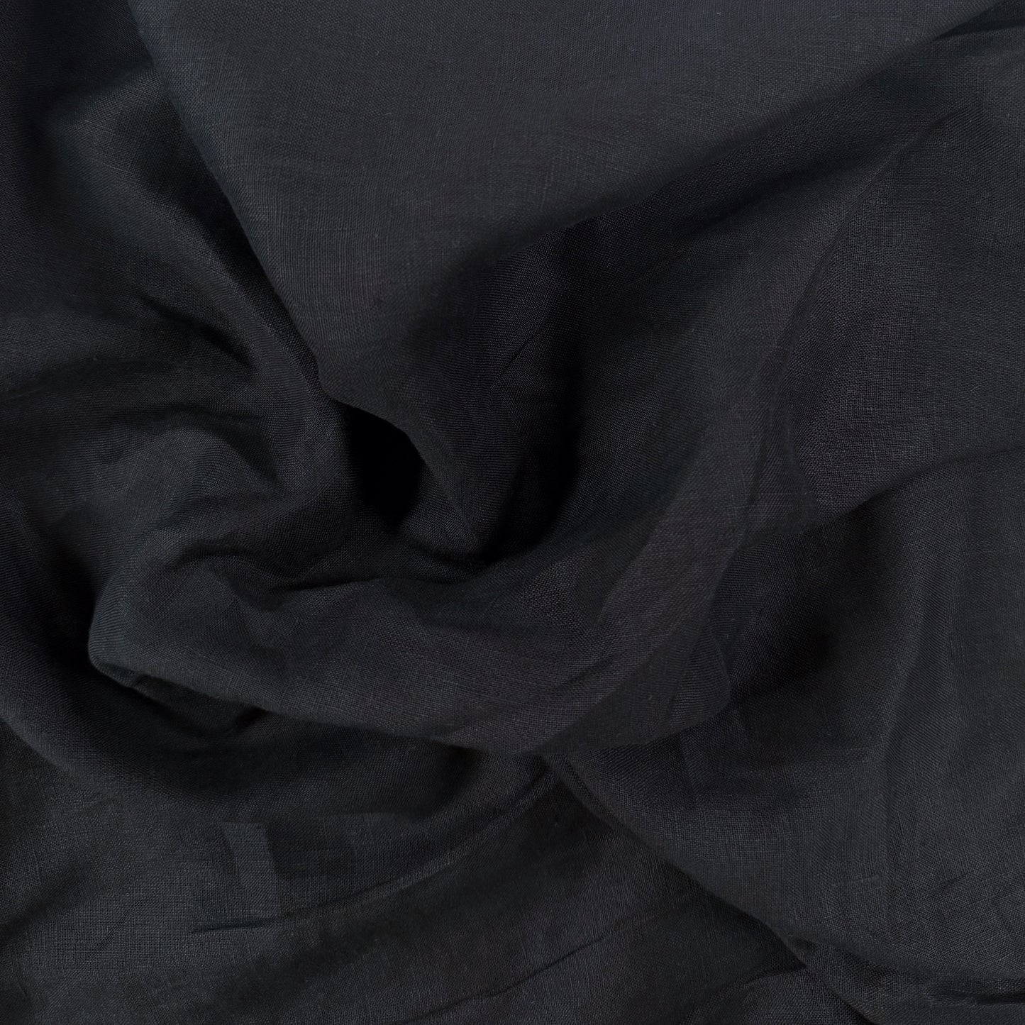 Sandwashed 100% Linen - Black