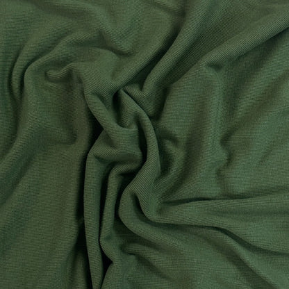 Bamboo Cotton Rib 2x2 - Moss Green - Ribbed Knit