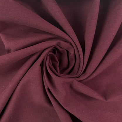 Cotton Linen Woven - Burgundy