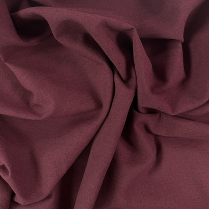 Cotton Linen Woven - Burgundy
