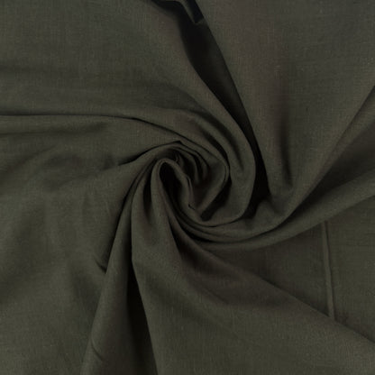 Cotton Linen Woven - Dark Moss