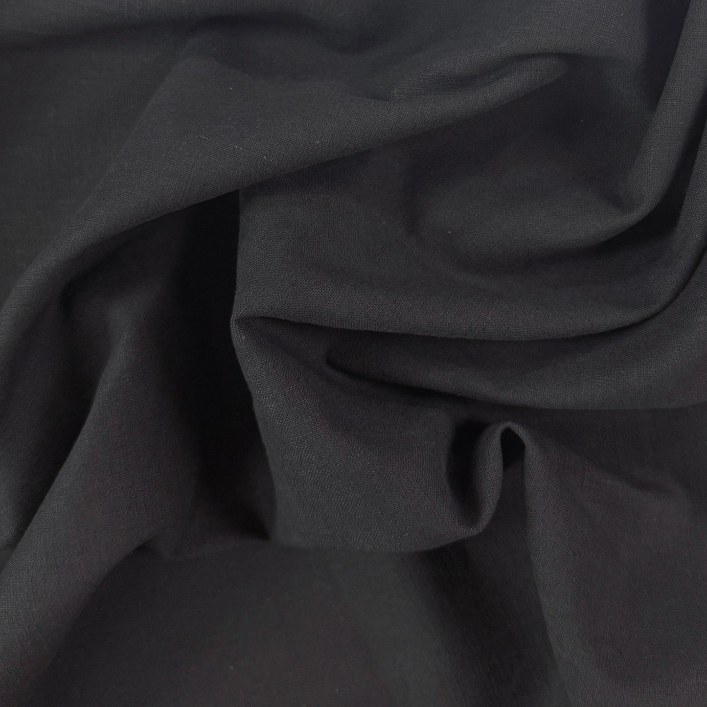 Cotton Linen Woven - Black
