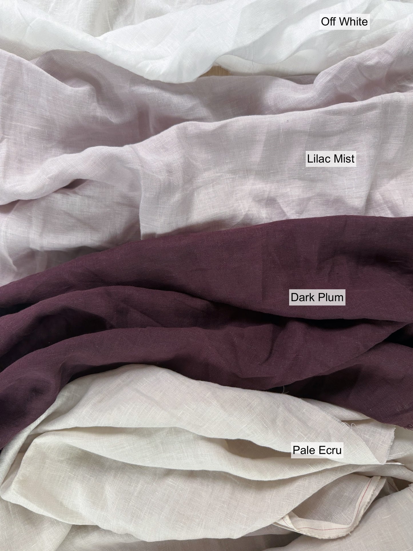 Sandwashed 100% Linen - Off White