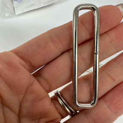 50mm (2")  Metal Rectangle Rings - per pair of two