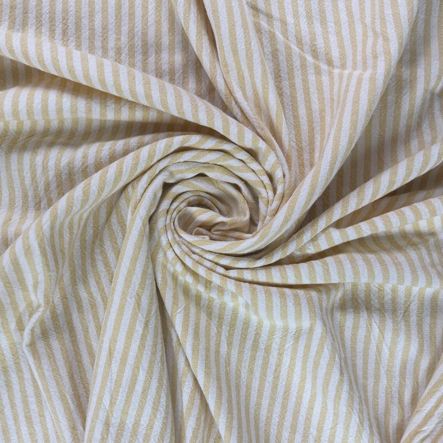Organic Yarn Dyed Cotton - Yellow Stripe