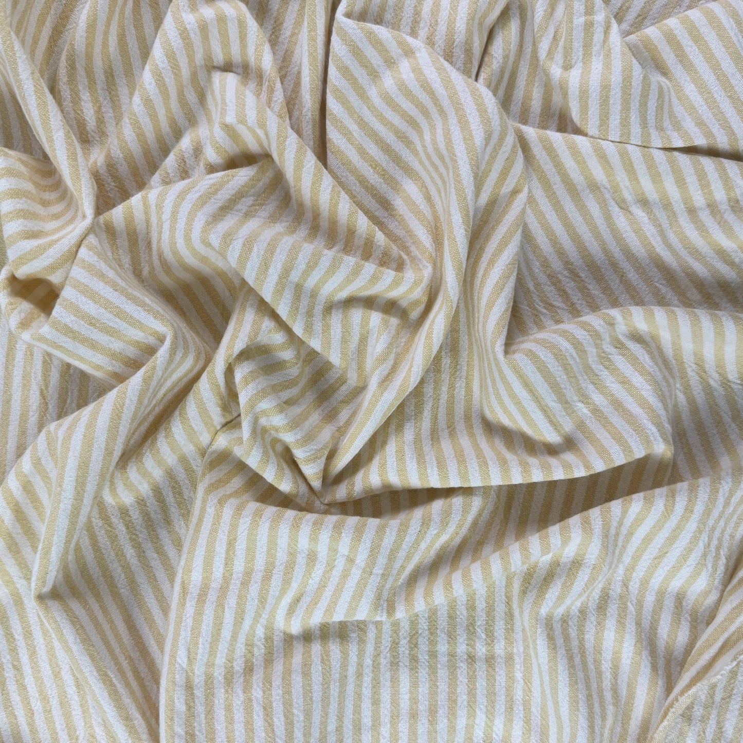 Organic Yarn Dyed Cotton - Yellow Stripe
