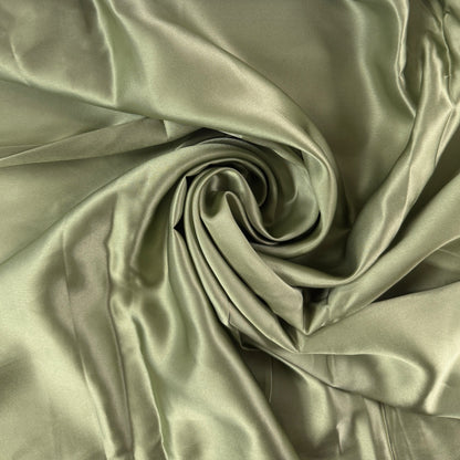 Mulberry Silk Charmeuse - Willow Green - 19mm