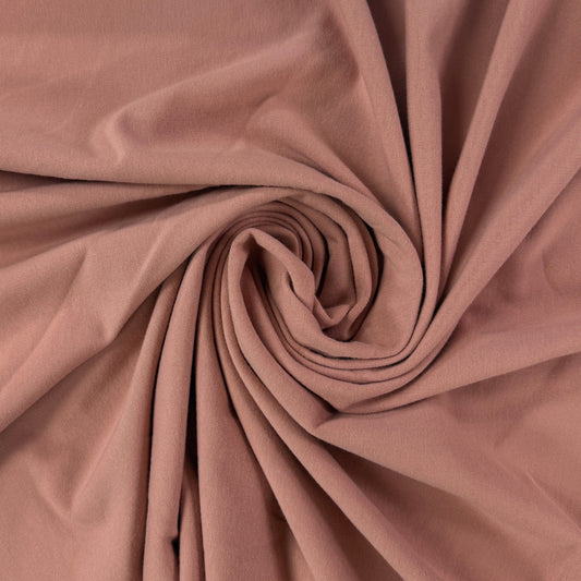 Bamboo Cotton French Terry - Dusty Rose