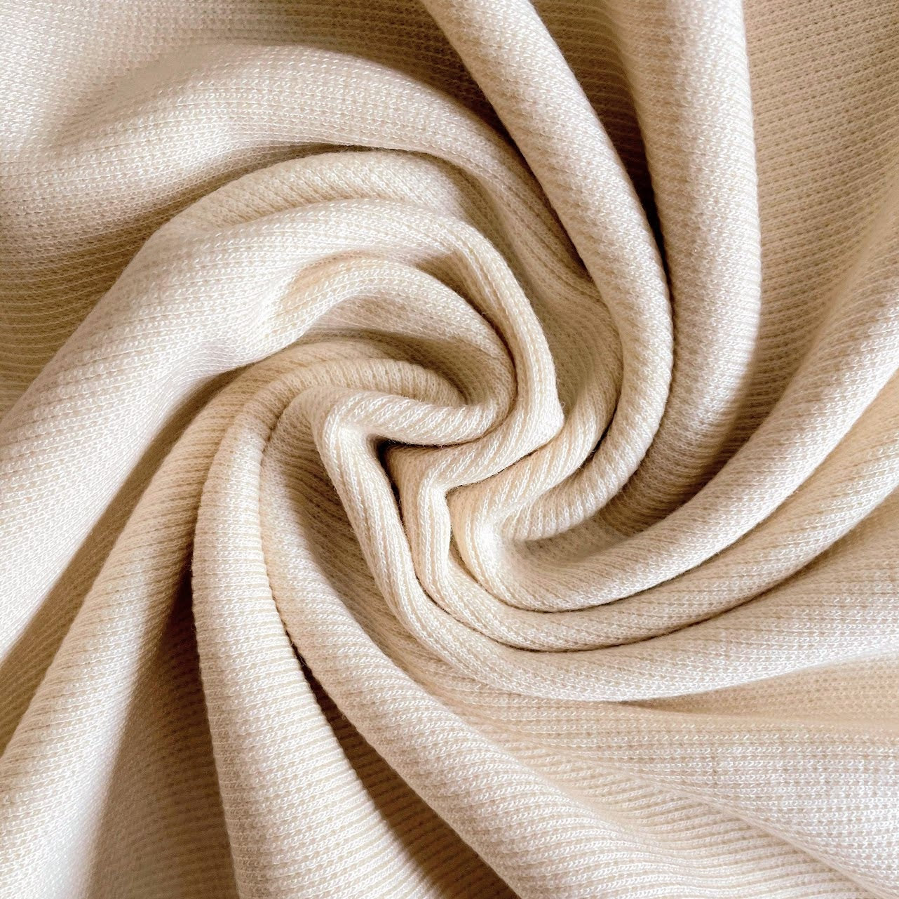 TENCEL™ Lyocell Organic Cotton 2x2 Ribbed Knit - Vanilla