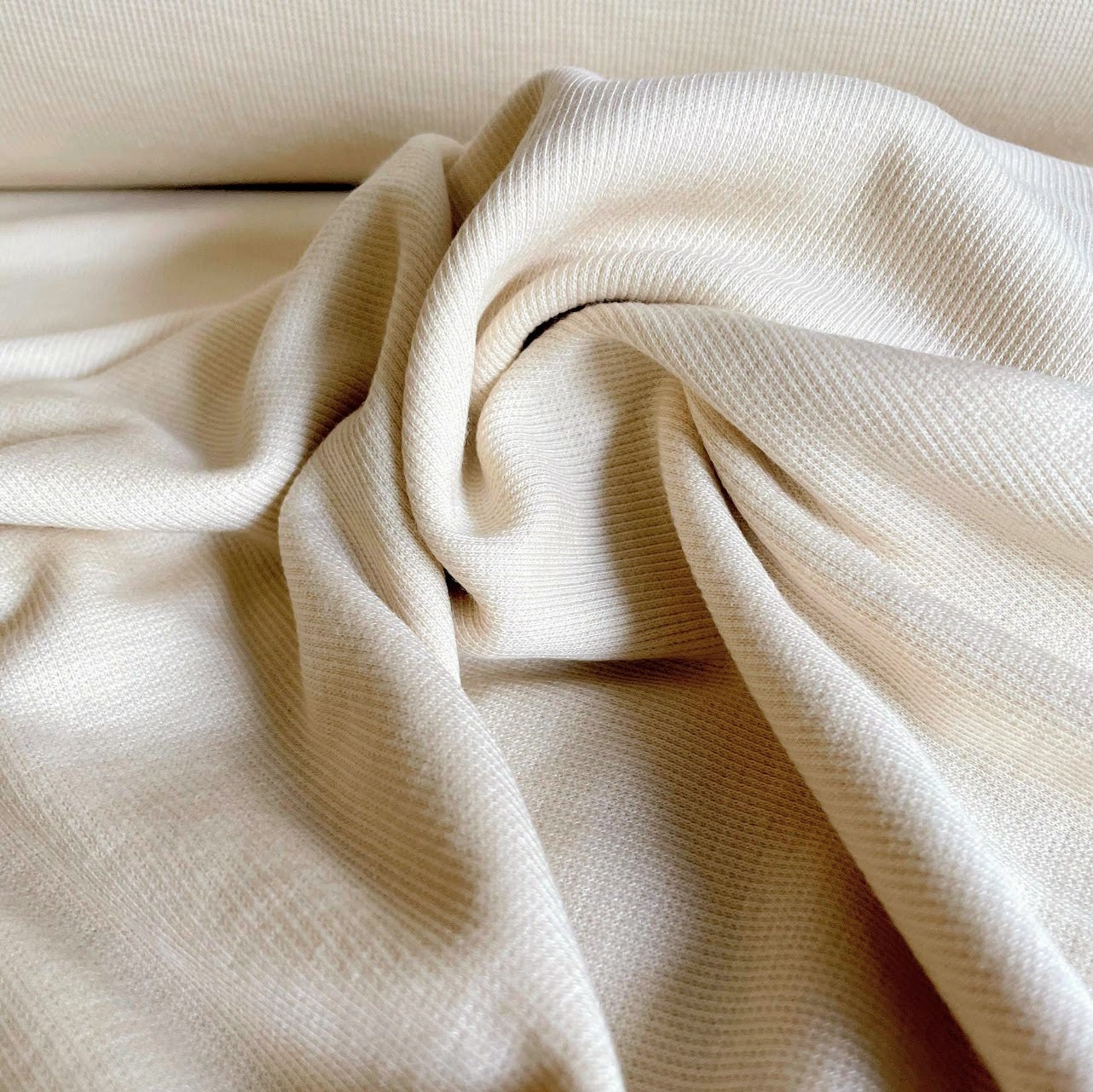 TENCEL™ Lyocell Organic Cotton 2x2 Ribbed Knit - Vanilla