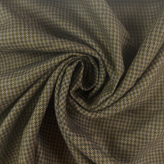 Yarn Dyed European Linen - Blue, Ivory & Green Houndstooth - 57"