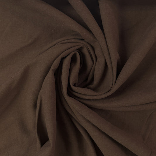 Linen Blend Slub Woven - Chocolate - Deadstock