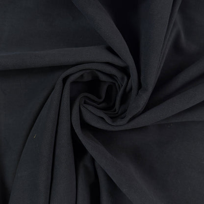 Heavy Brushed Cotton Twill - Darkest Navy  - Deadstock - 10oz