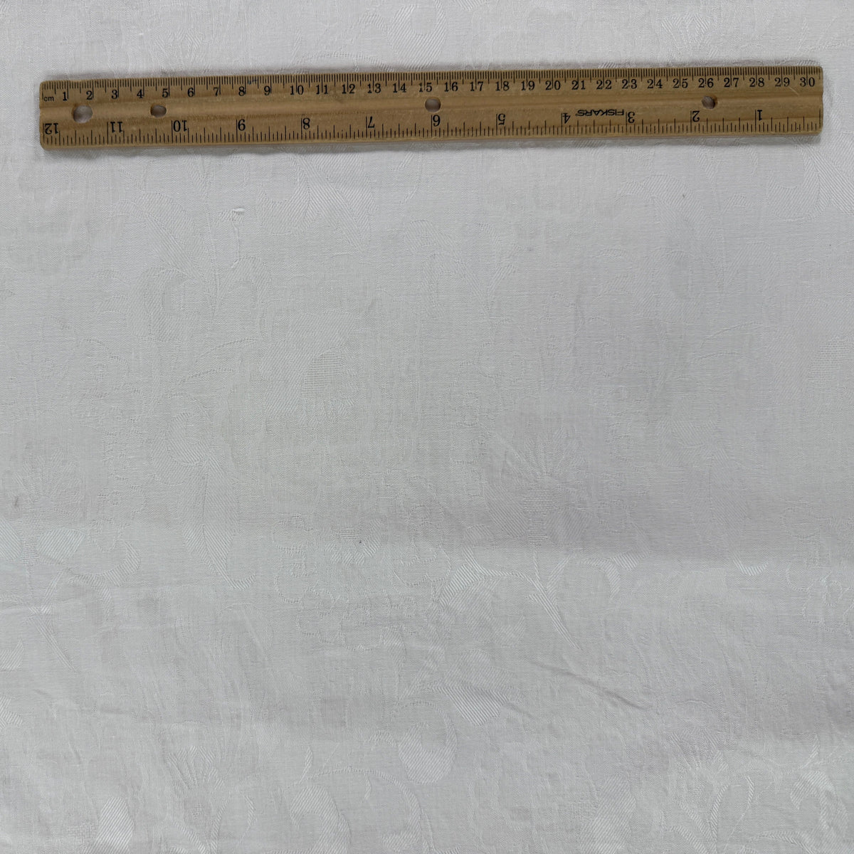 Cotton Brocade - White  - Deadstock