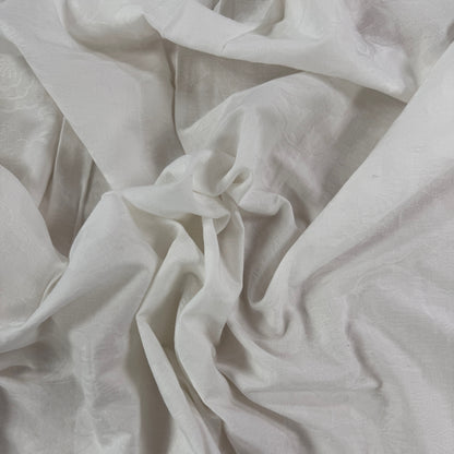 Cotton Brocade - White  - Deadstock
