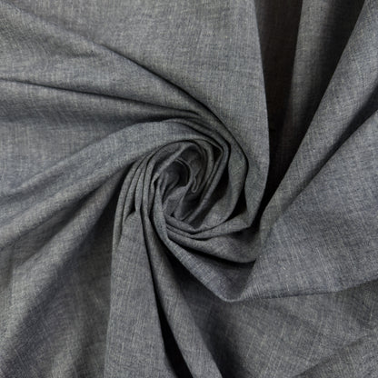 Cotton Chambray - Charcoal Blue - 5oz