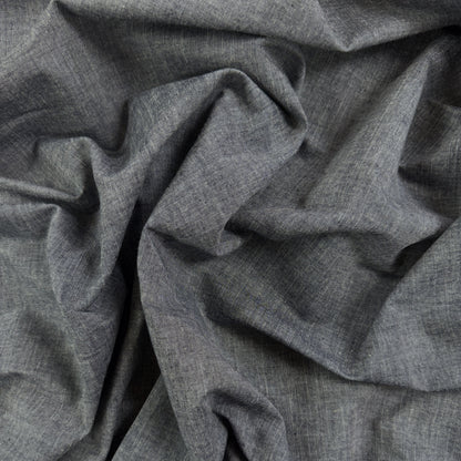 Cotton Chambray - Charcoal Blue - 5oz