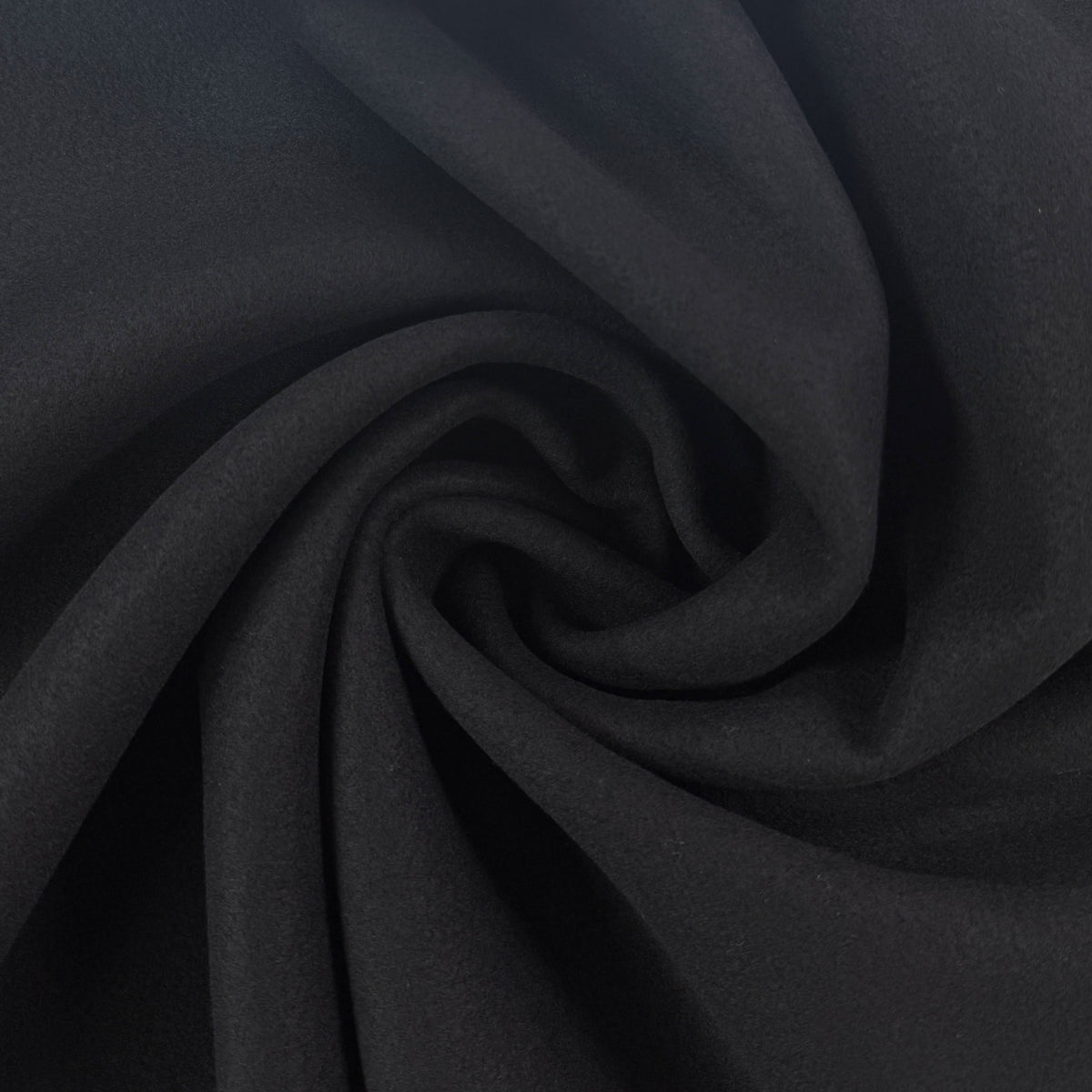 Heavy 100% Cashmere Double Cloth Splittable Coating - Black - Designer Deadstock - Made in Italy