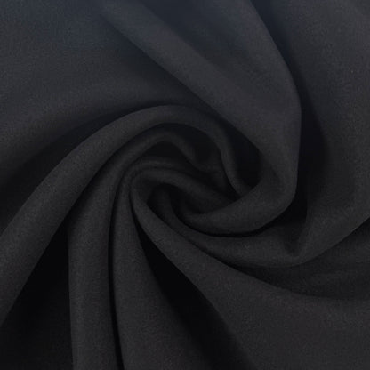 Heavy 100% Cashmere Double Cloth Splittable Coating - Black - Designer Deadstock - Made in Italy
