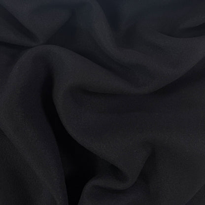 Heavy 100% Cashmere Double Cloth Splittable Coating - Black - Designer Deadstock - Made in Italy