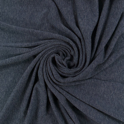 Merino Bamboo Sweater Rib Knit - Heathered Lake