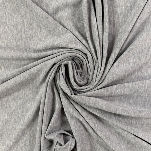 Bamboo Merino Jersey - Light Heathered Grey