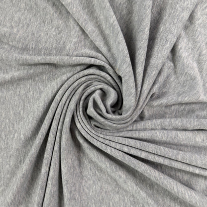 Merino Bamboo Sweater Rib Knit - Light Heathered Grey