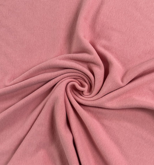 TENCEL™ Lyocell Organic Cotton 2x2 Ribbed Knit - Mellow Rose