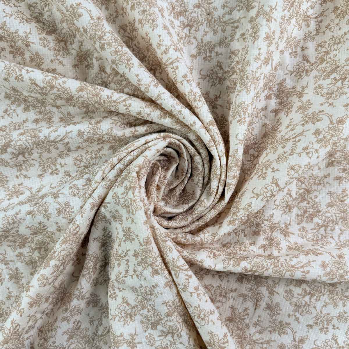 Cotton Heirloom Quilt - Cream/Mocha