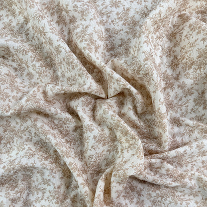 Cotton Heirloom Quilt - Cream/Mocha