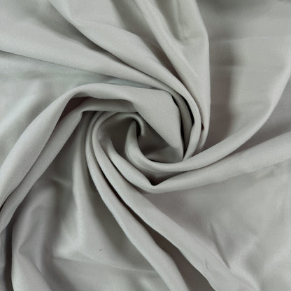 French Heritage Mill Wool Satin - Light Grey - Deadstock
