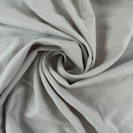 French Wool Satin - Light Grey - Deadstock