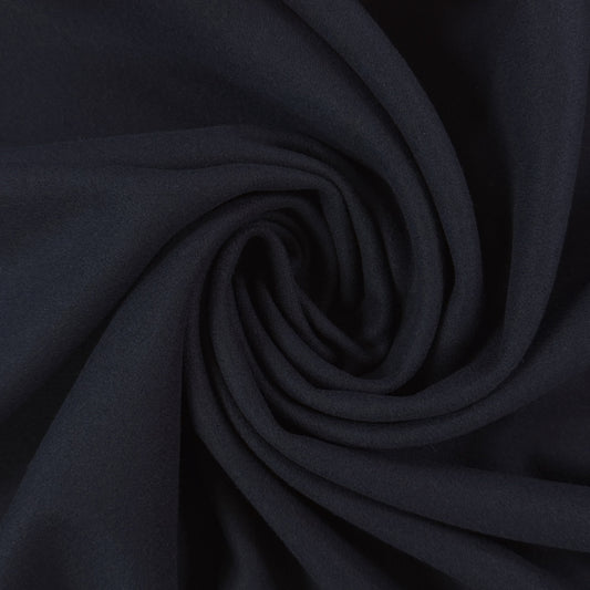 Wool & Polyester Melton - Dark Navy - Deadstock