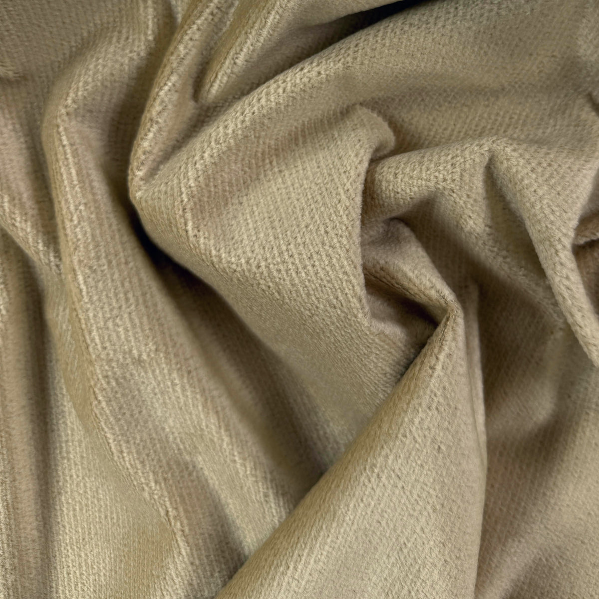 Polyester Velvet  - Golden Beige - Upholstery Grade - Deadstock