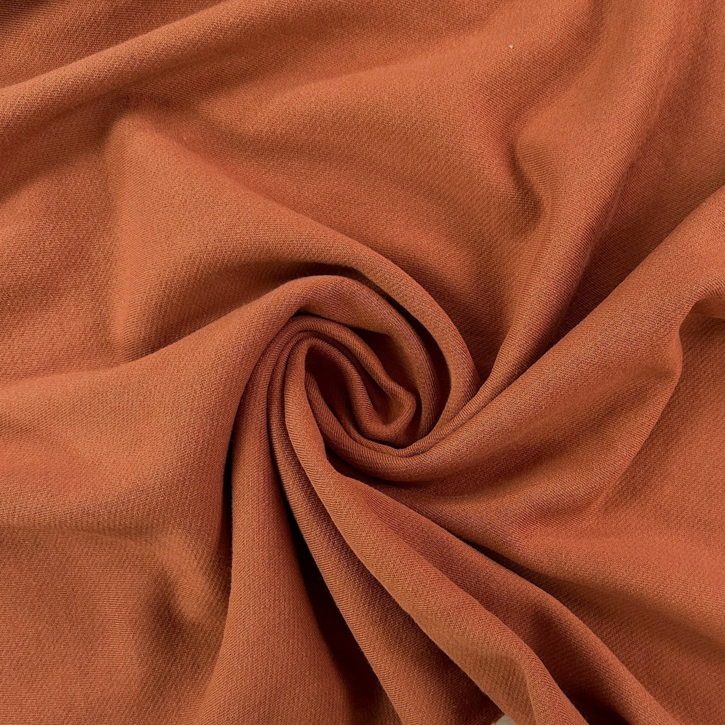 49" Remnant - Organic Cotton Twill Face Fleece Knit - Allspice