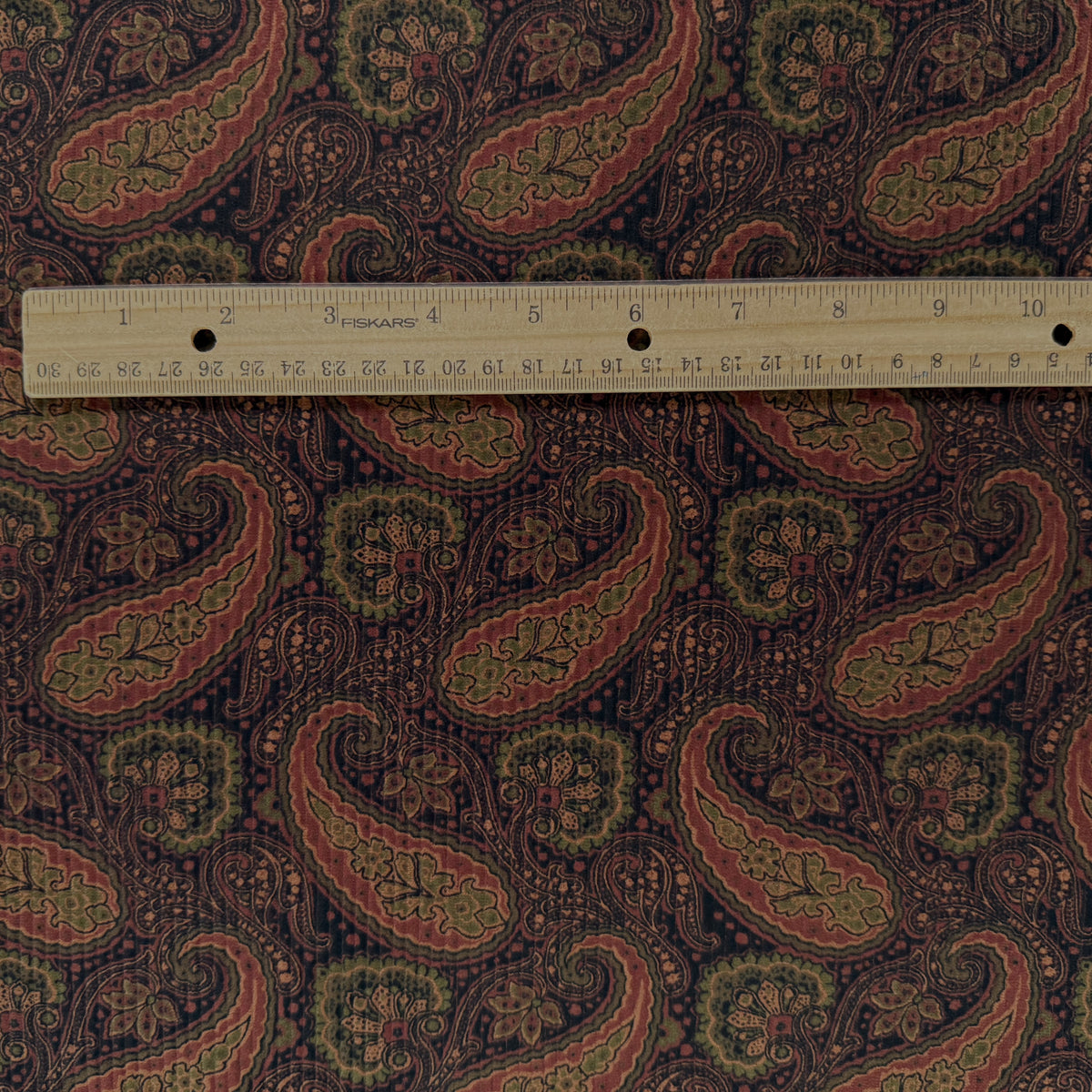 Stretch Cotton Corduroy - Brown Paisley - Designer Deadstock