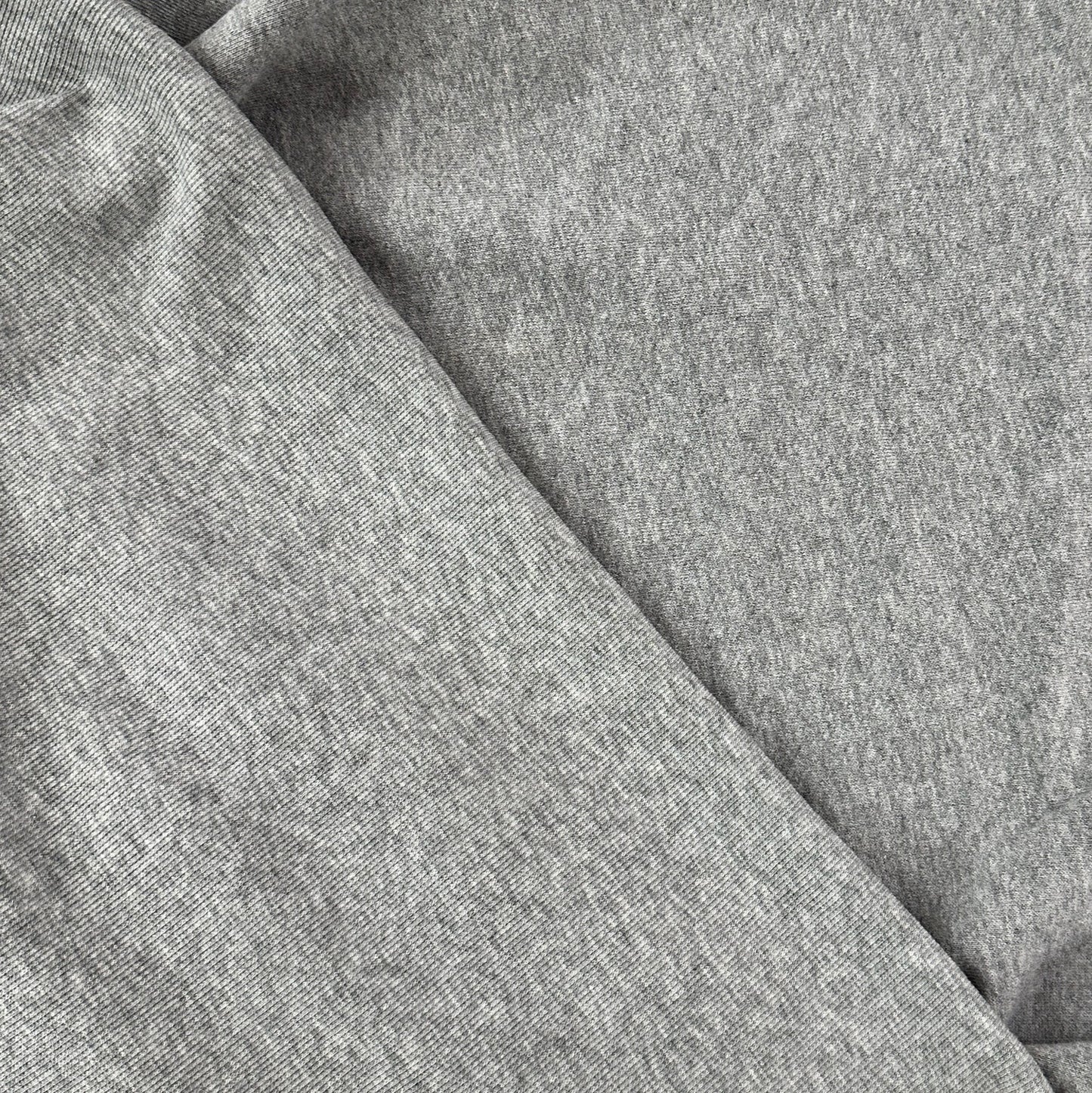 Organic Cotton Twill Face Fleece Knit - Light Heather Grey