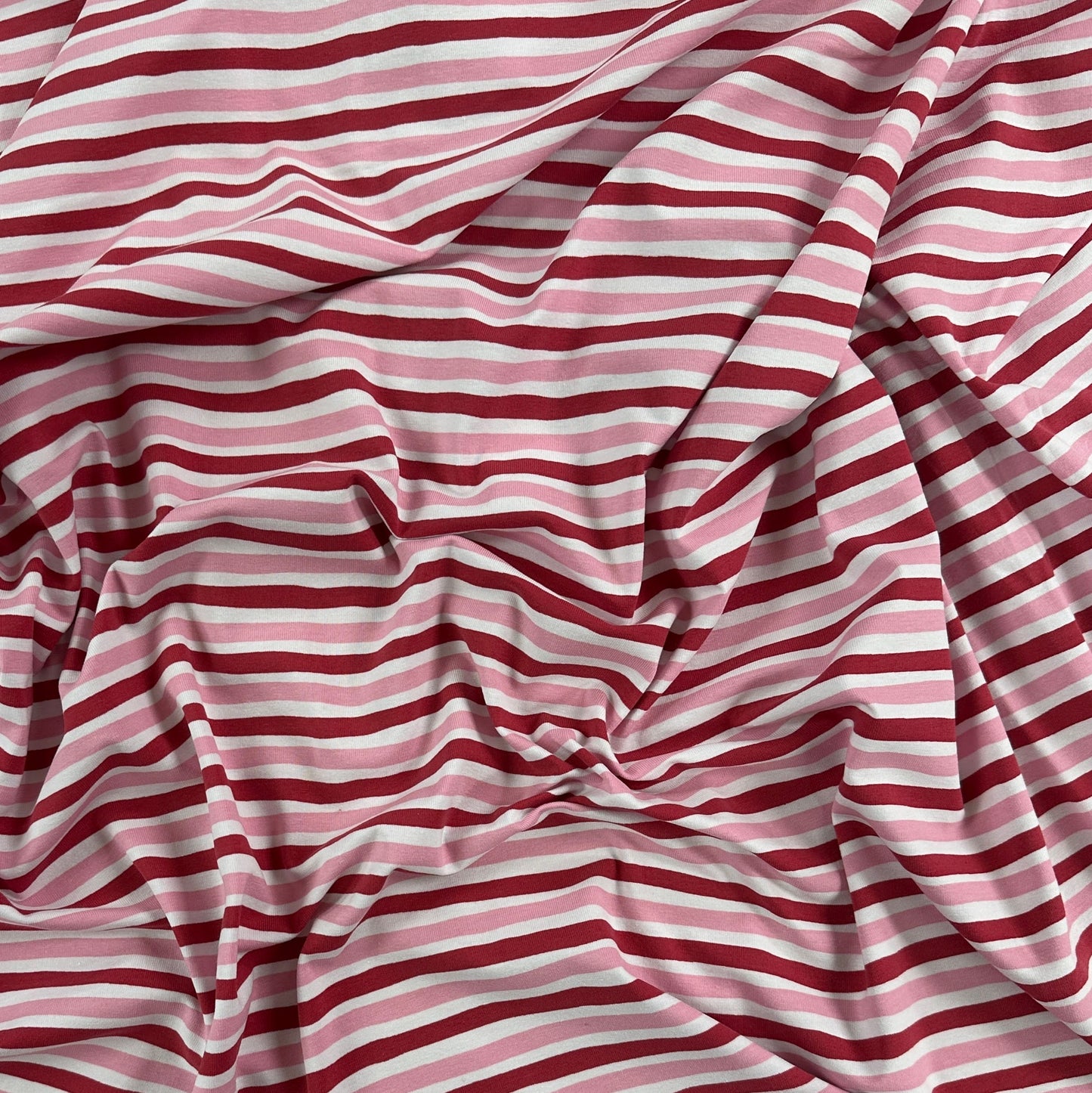 Pink Stripes - GOTS Certified Organic Cotton Jersey Knit