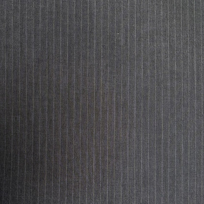 Viscose Striped Twill Suiting  - Charcoal - Deadstock Fabric