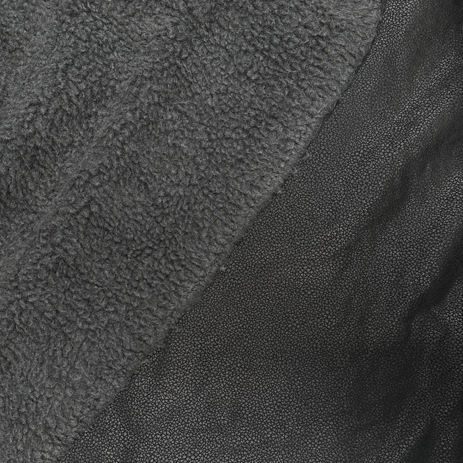 Sherpa Teddy Fabric - Charcoal - Deadstock Fabric